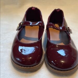 Kids Burgundy Mary Jane Shoes